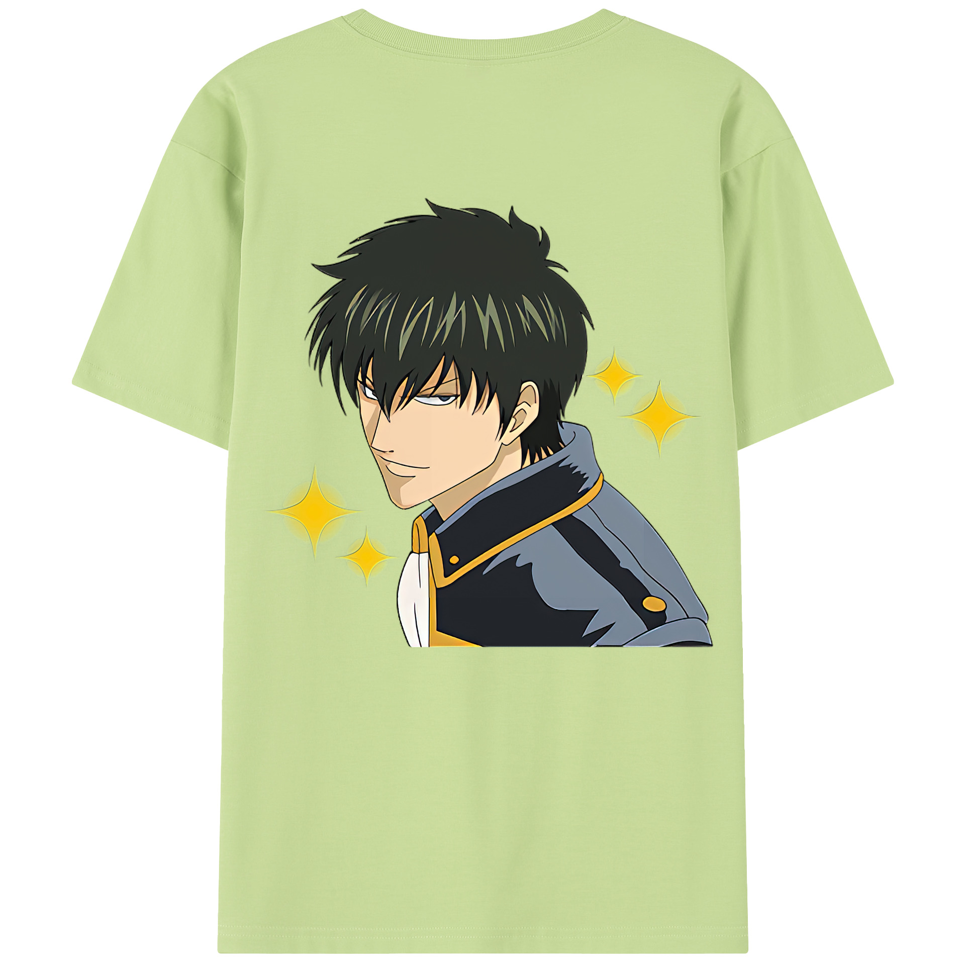 （画像用） ぎんたま 坂田銀時（さかたぎんとき） 神楽 志村新八（しむら しんぱち） GINTAMA Sakata Gintoki Kagura Shimura Shinpachi 綿100％半袖Tシャツ（背面プリント）